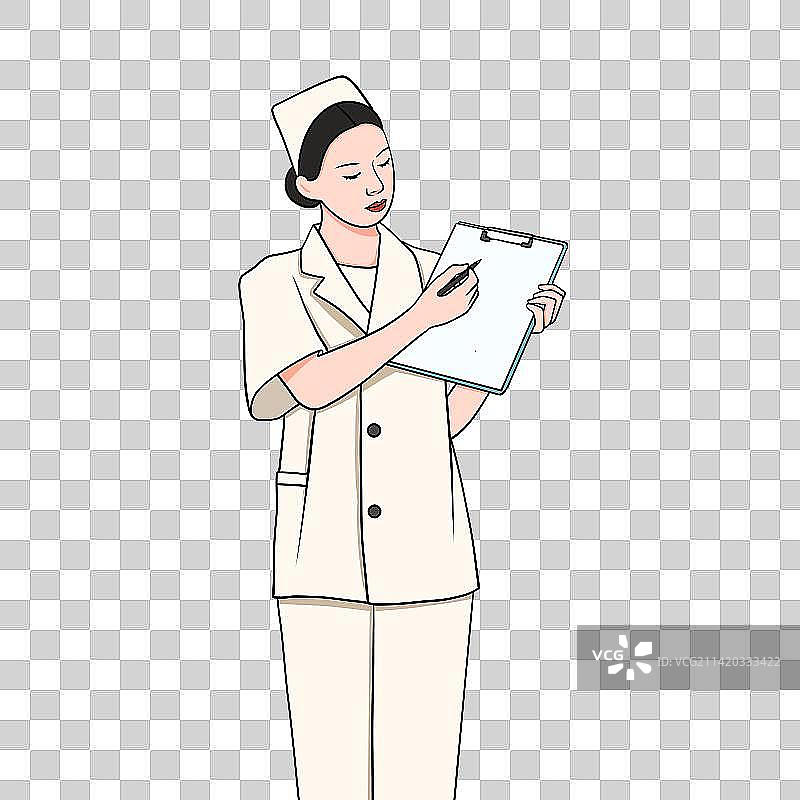 护士节护士医生白衣天使医疗人物插画元素图片素材