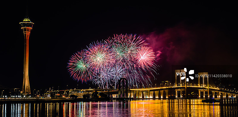 2023年新年澳门烟花图片素材