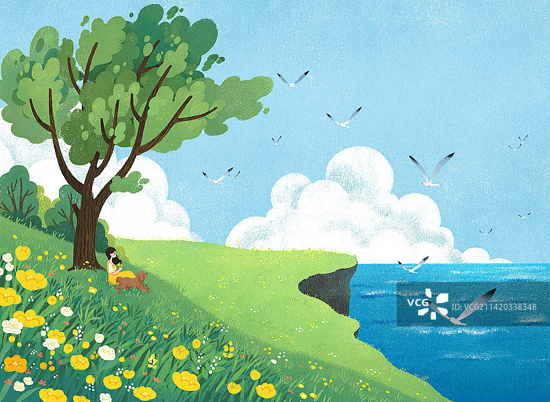 春日海风图片素材