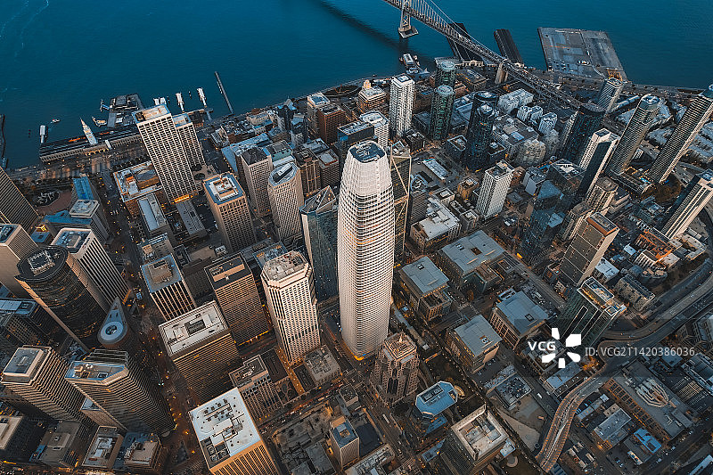 俯瞰旧金山图片素材