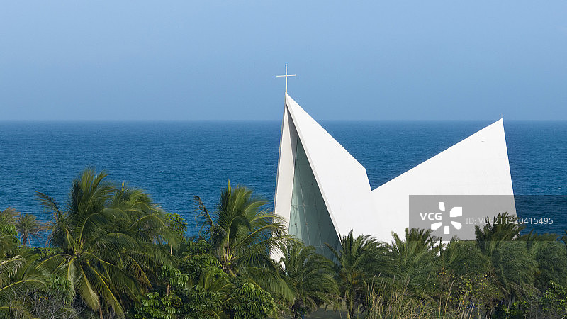 海南万宁日月湾小教堂图片素材