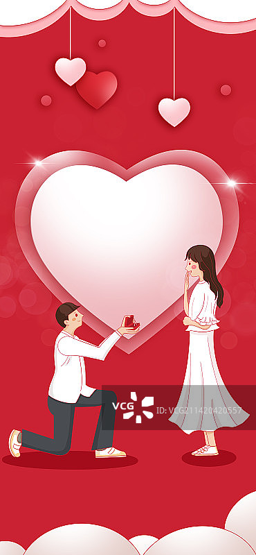 浪漫情侣求婚图片素材