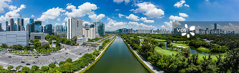 深圳大沙河航拍大全景图片素材