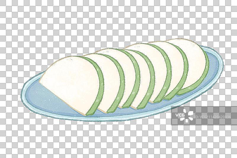 二十四节气立春元素切片一盘白萝卜图片素材