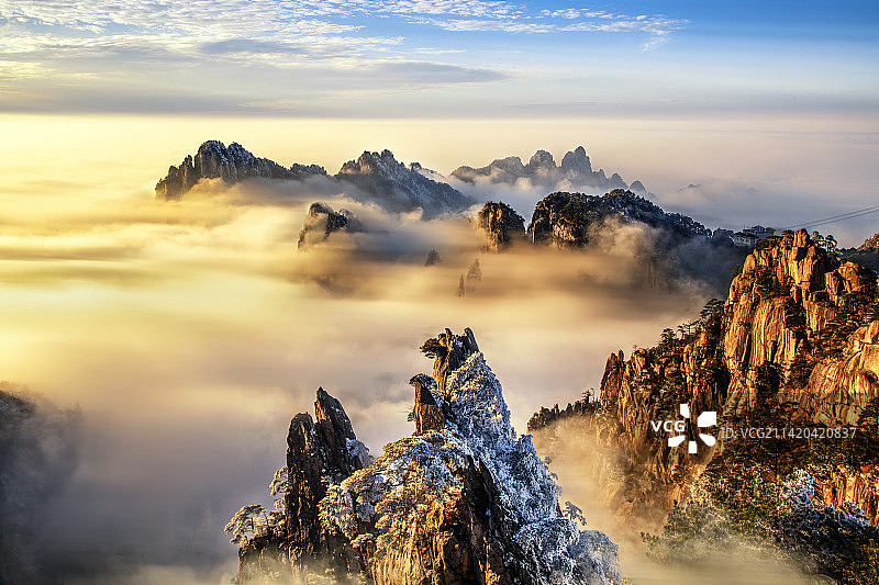 黄山日出图片素材