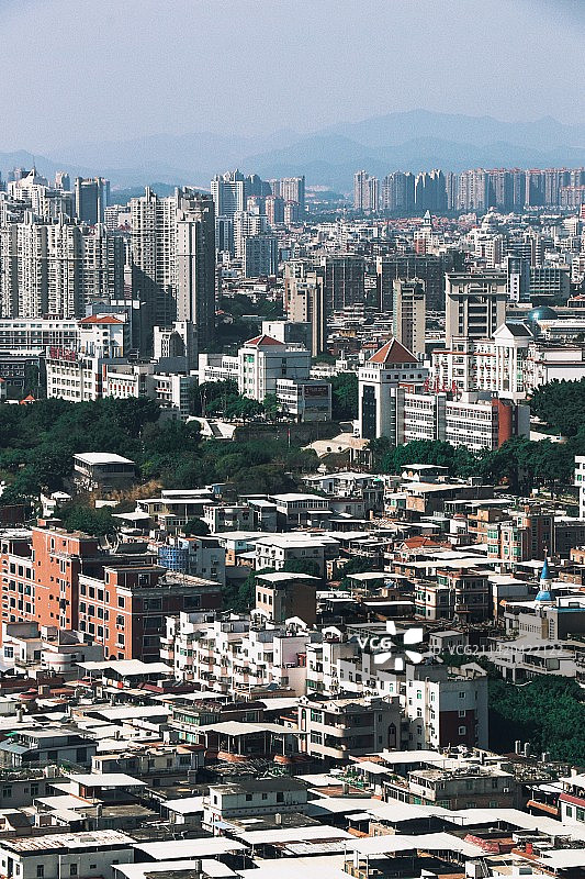 福建泉州丰泽区城市爬楼视野机位图片素材