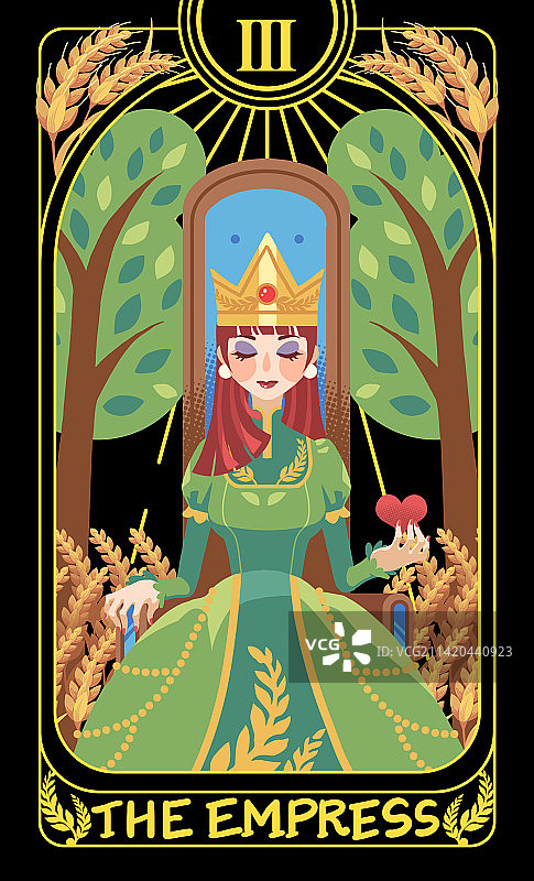 塔罗牌-女皇图片素材