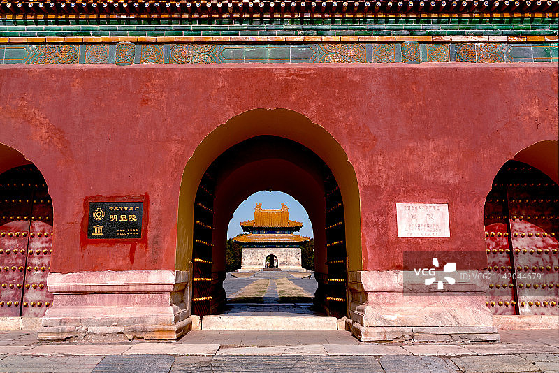 世界文化遗产湖北钟祥明显陵图片素材