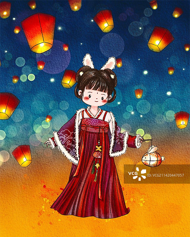 灯火长明，喜乐安宁图片素材