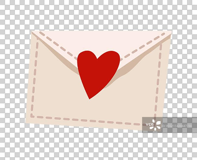 情人节表白情书信封图片素材