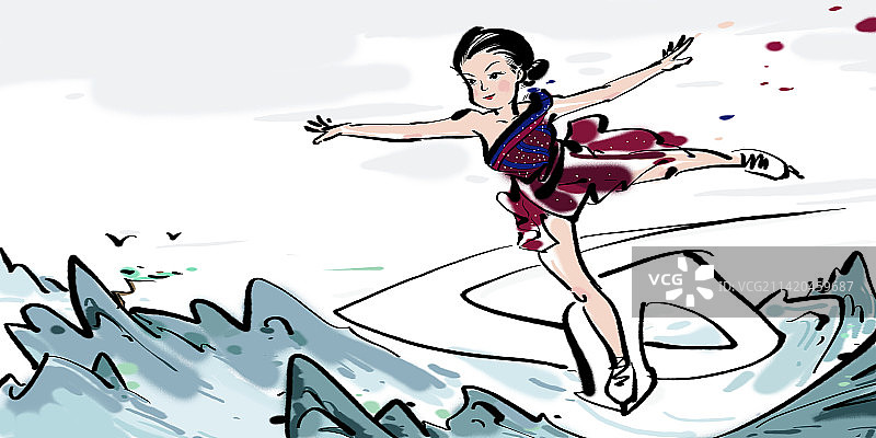 舞蹈滑冰图片素材