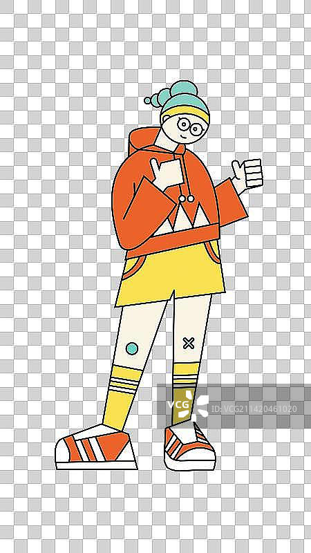 点赞的运动酷帅女孩图片素材