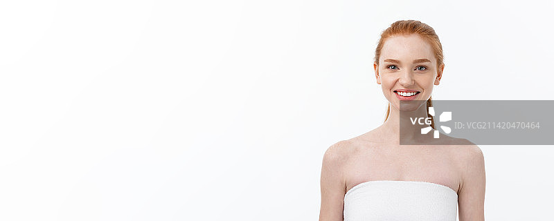 漂亮女人，女性皮肤护理，健康头发和皮肤特写图片素材