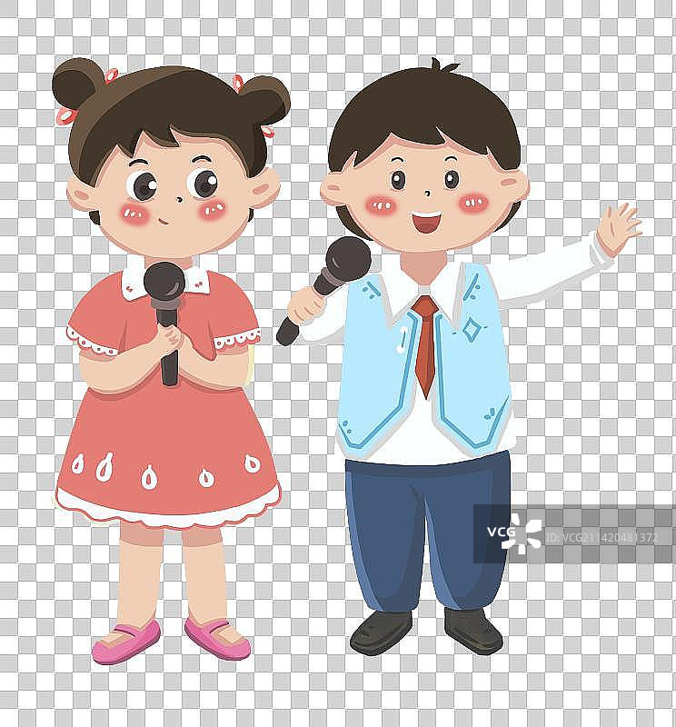 能说会道的小记者图片素材