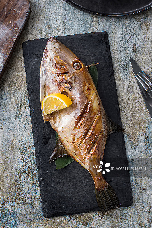 西餐烤什么鱼图片素材