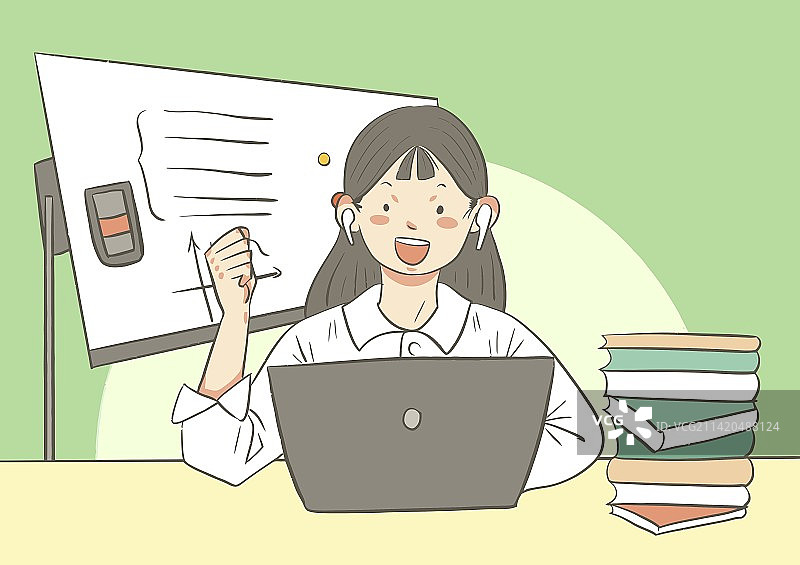 居家网课图片素材
