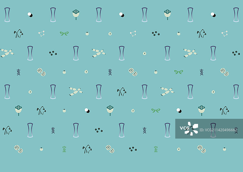 二十四节气主题印花图案集19图片素材