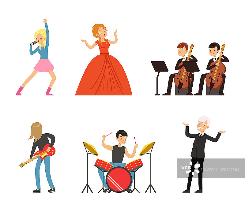 人们演奏乐器唱歌图片素材