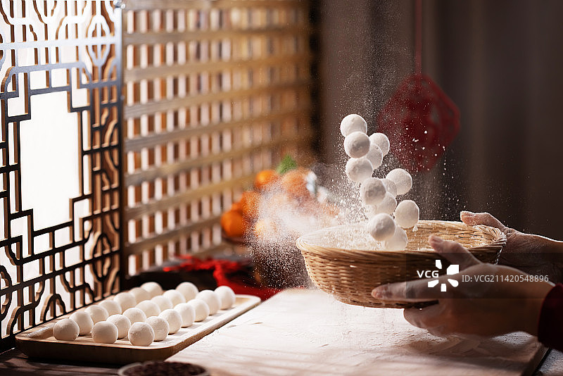 元宵节自制汤圆图片素材