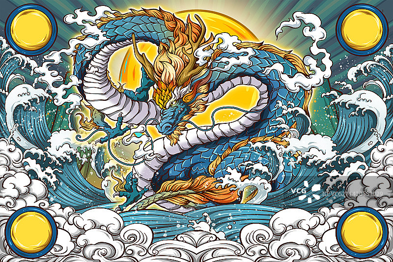 青龙出海，威震四方图片素材