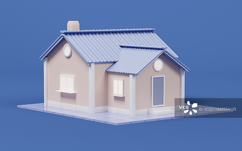 房屋住宅与理财概念3D渲染图片素材