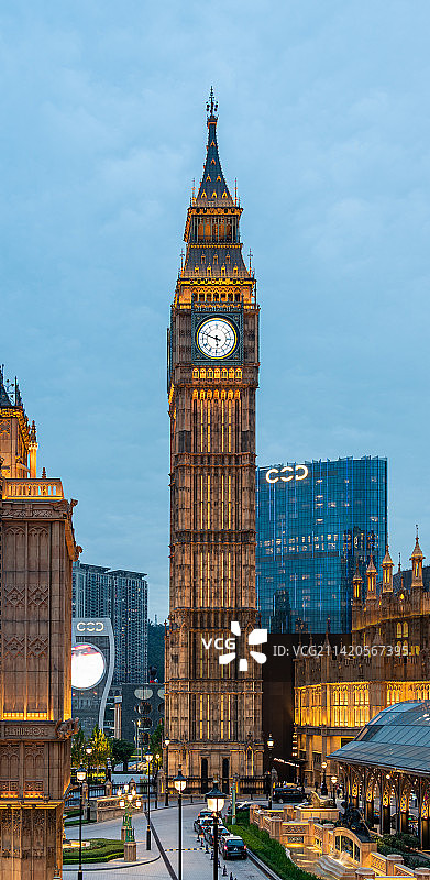 澳门伦敦人度假区酒店娱乐城城市夜景图片素材