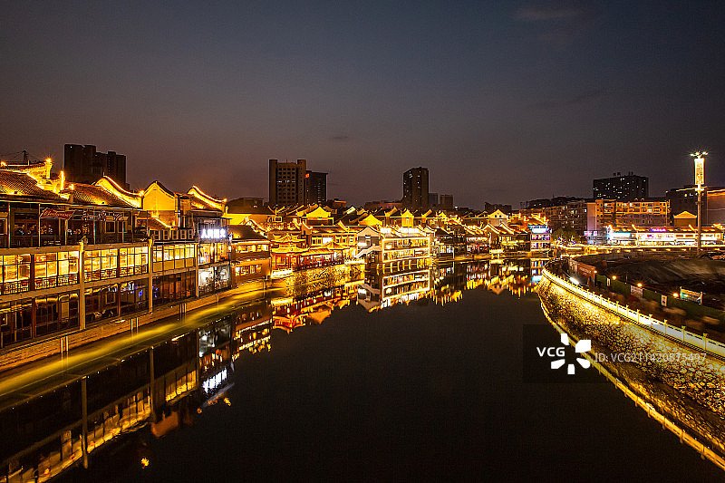 湖南郴州裕后街夜景图片素材