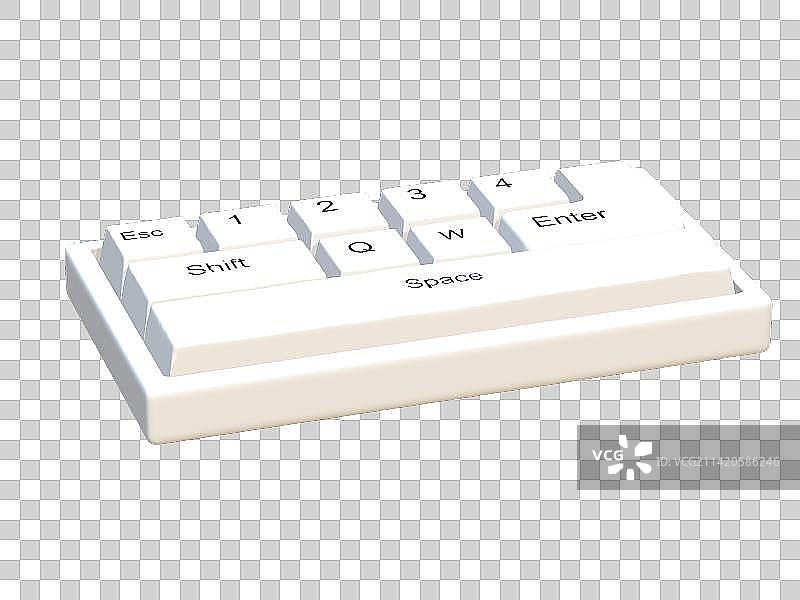 3D简化风键盘元素图片素材