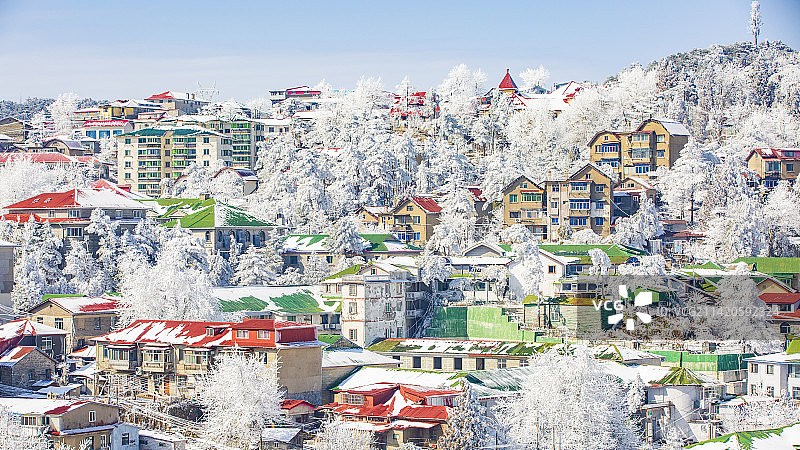 2023年庐山初雪，冰雪风光美不胜收图片素材