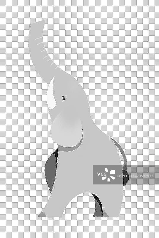 手绘卡通小象插画元素图片素材