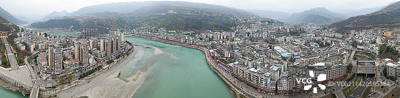 乐山市峨边彝族自治县城图片素材