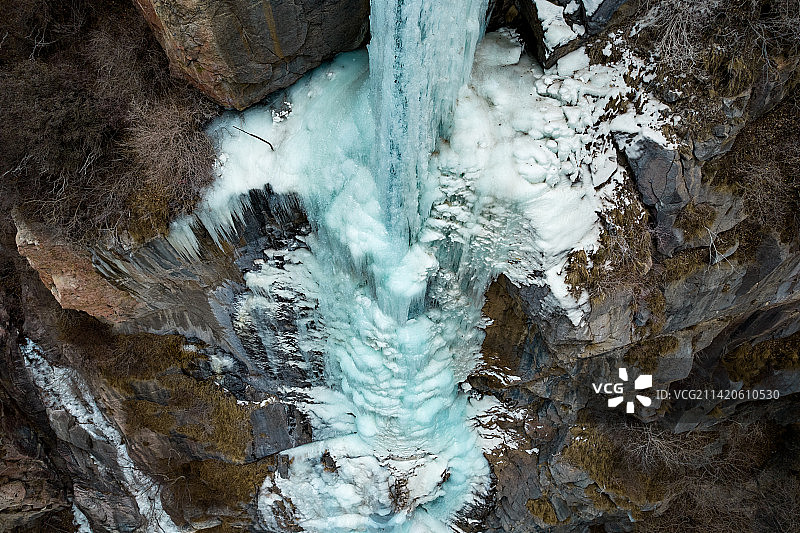 山西绵山冰瀑布图片素材
