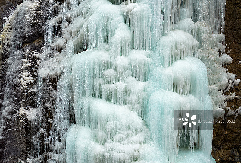 山西绵山冰瀑布图片素材