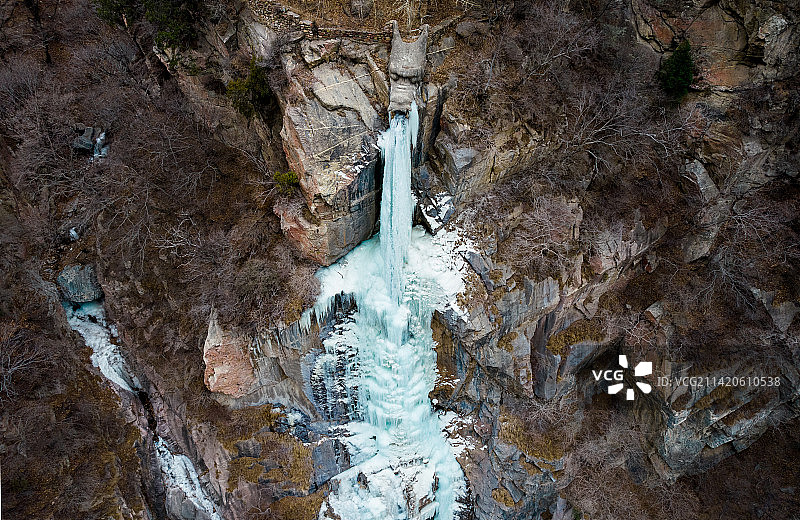 山西绵山冰瀑布图片素材