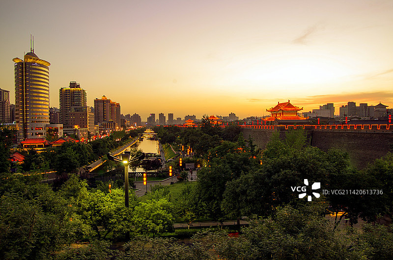 西安明城墙图片素材