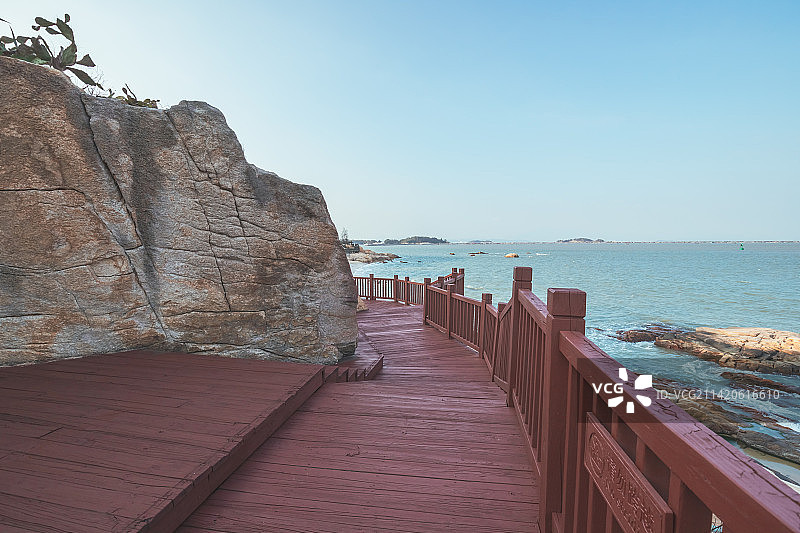 福建漳州东山岛风动石景区海岸线自然风光图片素材