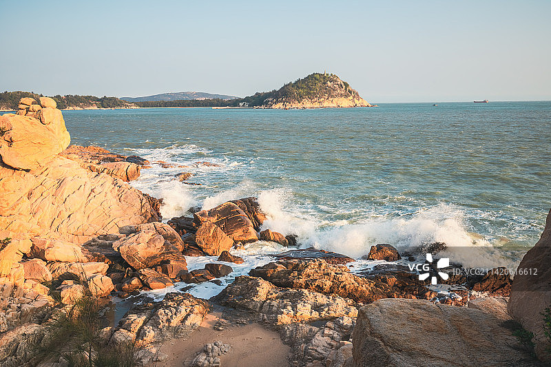 福建漳州东山岛风动石景区海岸线自然风光图片素材