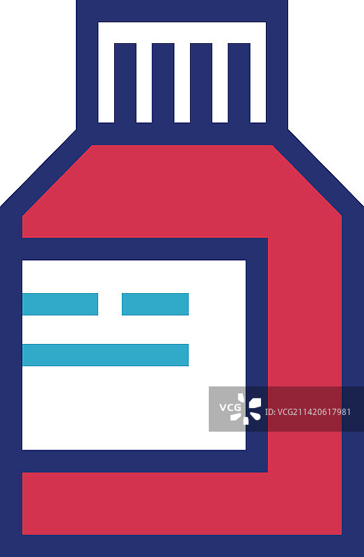 药瓶图标彩色医疗药品容器图片素材