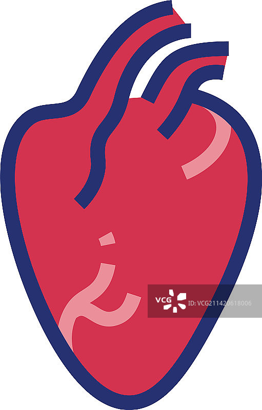 人类心脏图标心脏病学符号解剖标志图片素材