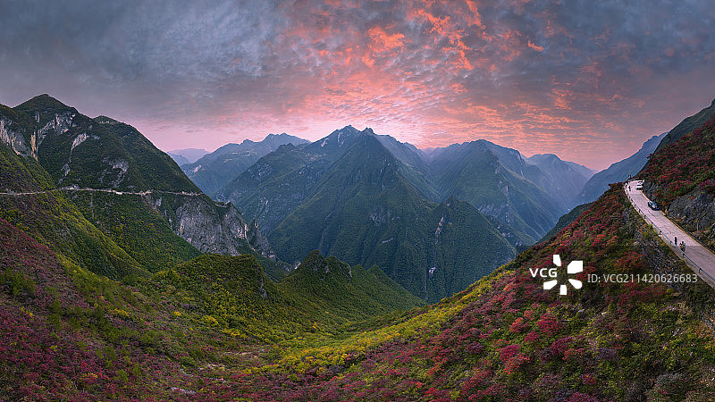 重庆巫溪兰英大峡谷秋色图片素材