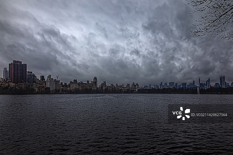 美国纽约海滨城市全景图片素材