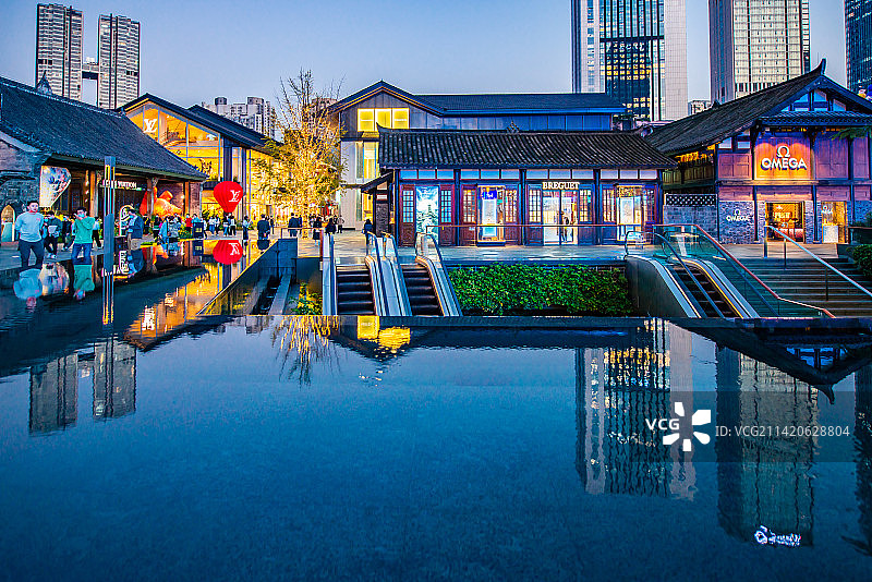成都太古里夜景图片素材