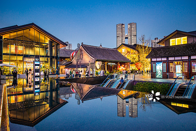 成都太古里夜景图片素材