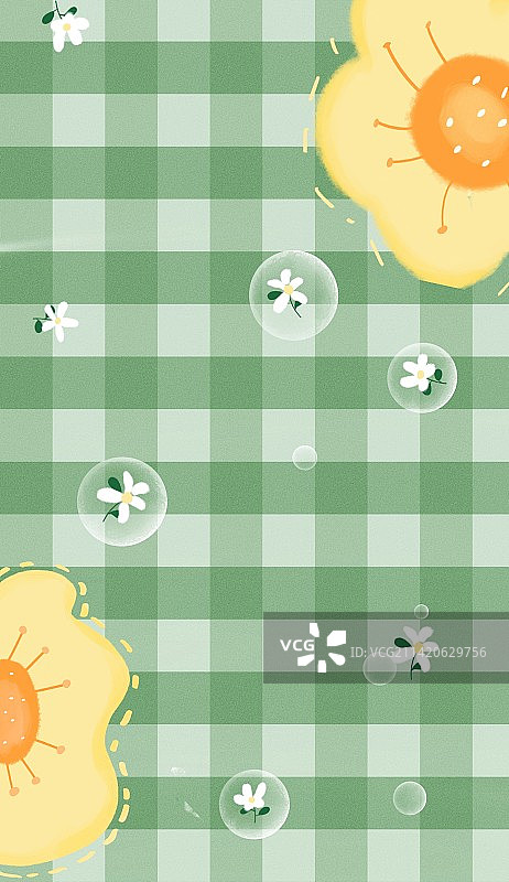 小清新卡通花朵背景素材图片素材