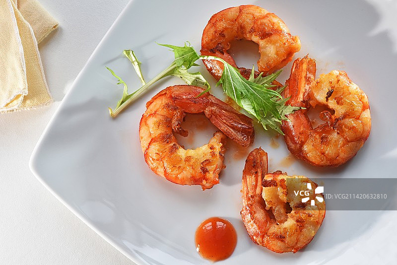 法国海鲜拼盘高角度视图图片素材