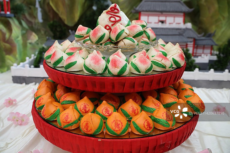 寿桃造型的花馍图片素材