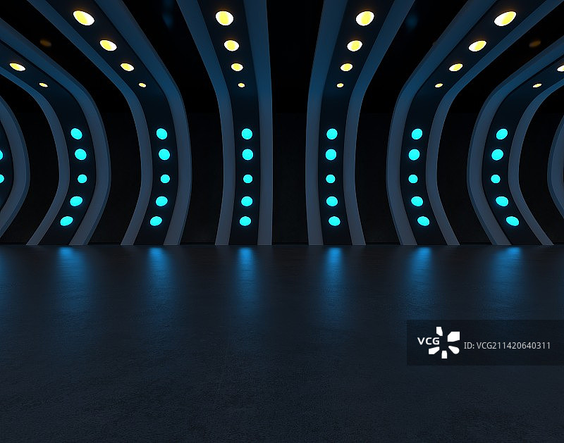 霓虹灯未来科技感空间背景素材图片素材