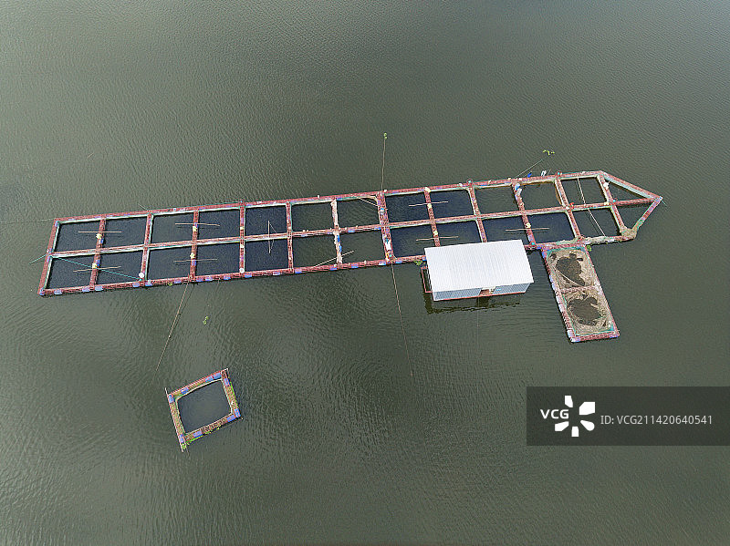 网箱养鱼图片素材