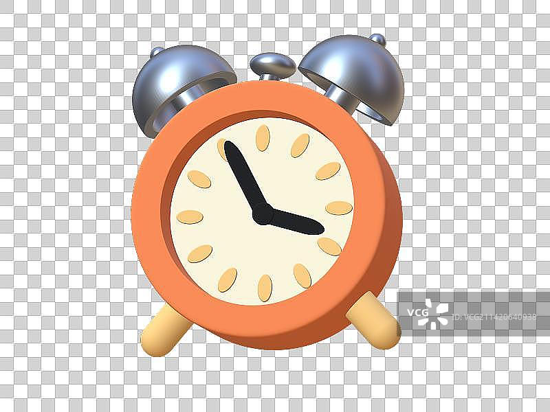 简化3d风闹钟图片素材
