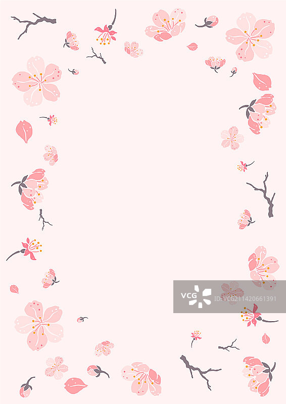 精美樱花装饰边框图片素材